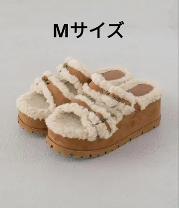 Darich 다리치 페이크 무스탕 벨트 슬립온 M 사이즈
