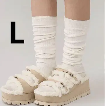 Darich 페이크 무스탕 벨트 슬립온