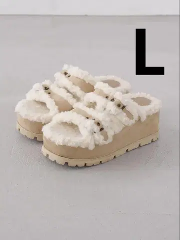 Darich 페이크 무스탕 벨트 슬립온 L