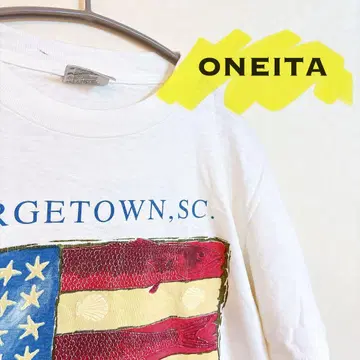 90s ONEITA 미국 국기 디자인 T셔츠