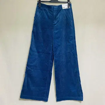 새상품 UNIQLO 유니클로 코듀로이 와이드 팬츠 블루