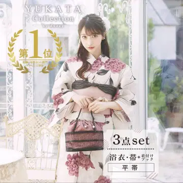 [2점 SET] 레트로 걸리시 작약 유카타