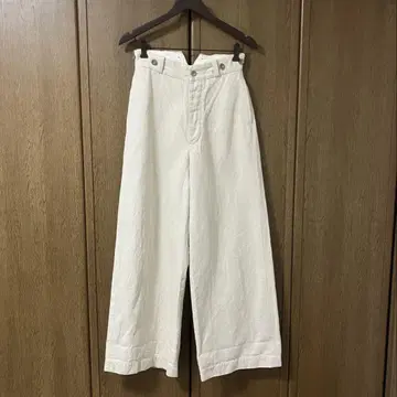 나이젤카본 더블헴 코튼 치노 팬츠 화이트 베이지 사이즈 6