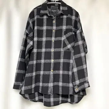 Unrelaxing Design 체크 무늬 플란넬 셔츠 오버 사이즈