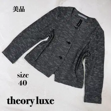 새상품급 theoryluxe 띠어리 럭스 노카라 린넨 자켓 40