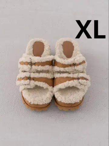 Darich 페이크 무스탕 벨트 슬립온 카멜 XL