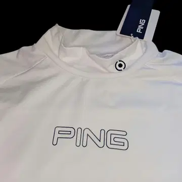 새상품 L 사이즈 PING 긴팔 하이넥 셔츠 화이트