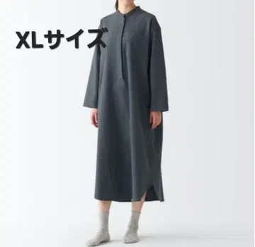 무인양품 플란넬 쿠르타 그레이 XL
