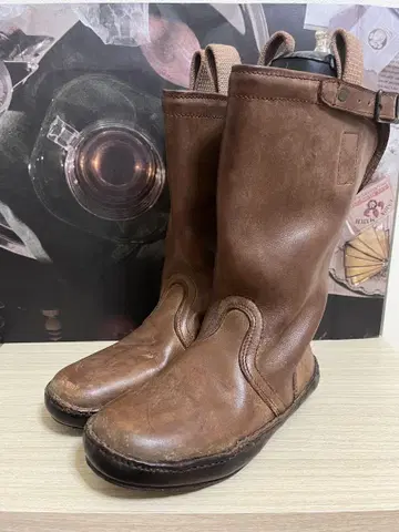 미사용 크리스찬 폴 저널 스탠다드 랙스 가죽 부츠 일본제