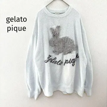 젤라또피케 베비모코 토끼 자카드 오버 니트 F