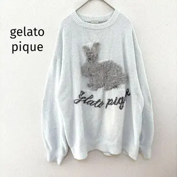 젤라또피케 베비모코 토끼 자카드 오버 니트 F