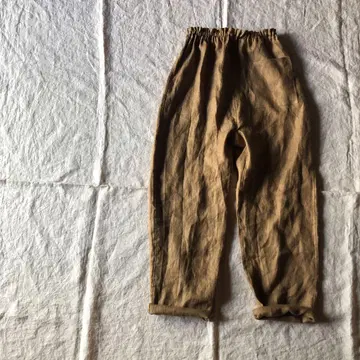 린넨 몸빼 카멜 슬림핏