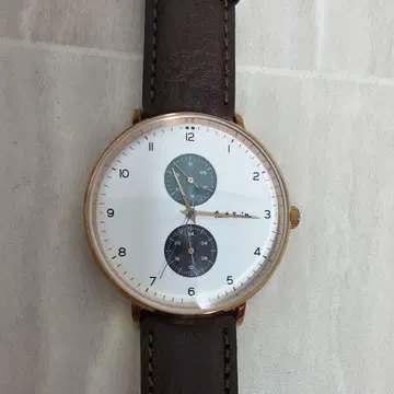 폴스미스 Paul Smith 아날로그 시계 화이트/브라운 택 포함