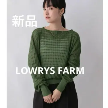 새상품 LOWRYS FARM 자카드 시어 니트 사이즈 F