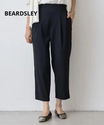 BEARDSLEY 비어즐리 스트레치 스트레이트 팬츠 블랙