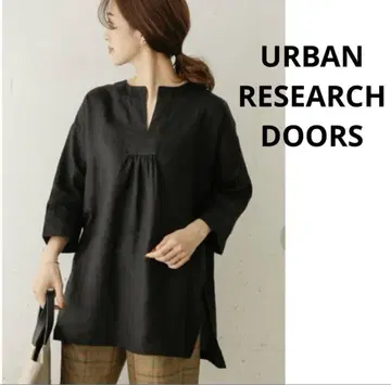 URBAN RESEARCH DOORS 린넨 카프탄 튜닉 셔츠