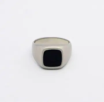 yara Noir Square Ring 실버 반지 반지 (16호)