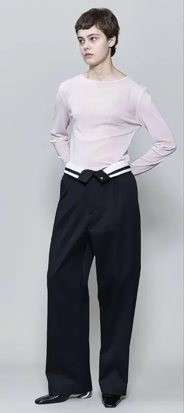 새상품 6(ROKU) 코튼 치노 팬츠 블랙