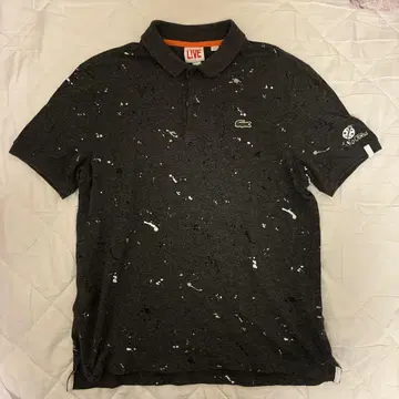 LACOSTE L!VE 다크 그레이 피케 셔츠 S