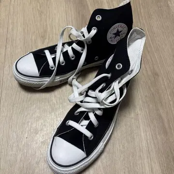 CONVERSE 블랙 하이컷 스니커즈 24.5cm