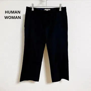 휴먼 우먼 슬랙스 센터 프레스 모 100% [ S ] 블랙 블랙