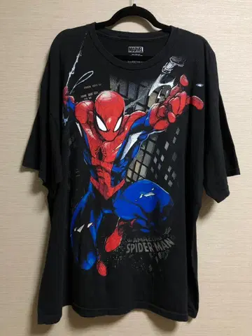MARVEL 스파이더맨 빈티지 프린트 T셔츠 2XL