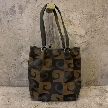 pierrecardin 피에르 가르뎅 올 패턴 브라운 핸드백
