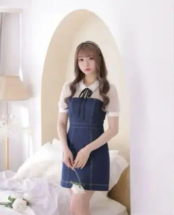 엠미엠므 M.meeme 데님 비쥬 원피스