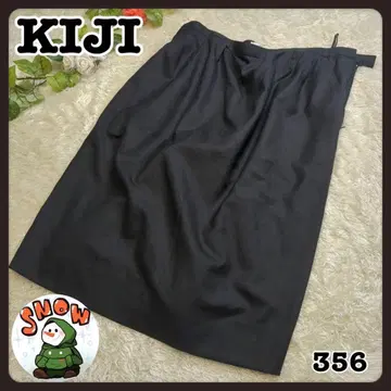 KIJI 키지 수트 타이트 스커트 무릎 기장 블랙 심플 오피스 무지