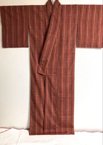 츠무기 기모노 이중 기모노 순수 실크