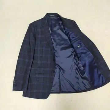 새상품급 CANONICO 원단 PERSON'S 체크 무늬 테일러드 자켓