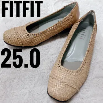 FITFIT 뜨개질 펌프스 베이지 여성용 25.0cm