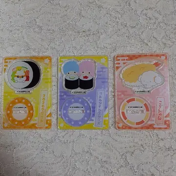 산리오 캐릭터즈 헤이! 어서 오세요! 스시와 함께 아크릴 스탠드 3종