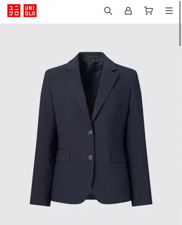 새상품급 UNIQLO 스트레치 테일러드 자켓 2버튼 네이비 S