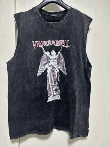VANGAR HELL 슬리브리스 상의 구제 의류