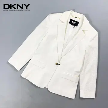 DKNY 시어서커 테일러드 자켓 화이트 사이즈 2*GD20