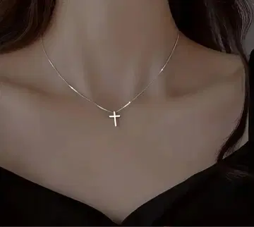 크로스 목걸이 십자가 실버 925 럭셔리