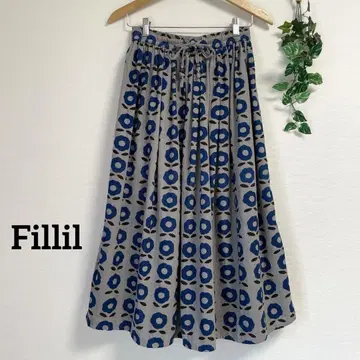 Fillil* 북유럽 스타일 코듀로이 롱 스커트 필릴 레트로 플라워