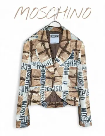 MOSCHINO 모스키노 체크 자켓 아우터 로고 브랜드