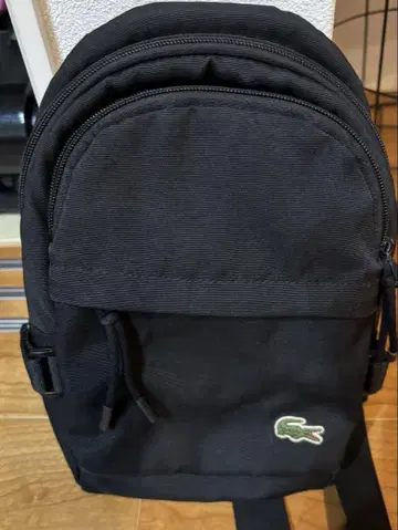 LACOSTE (라코스테) 원 숄더 바디백 블랙