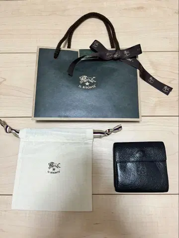 부속품 포함 일비종떼 접이식 지갑 ILBISONTE 블랙