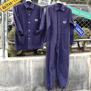 DULTON FACTORY SERVICE 오버롤 네이비