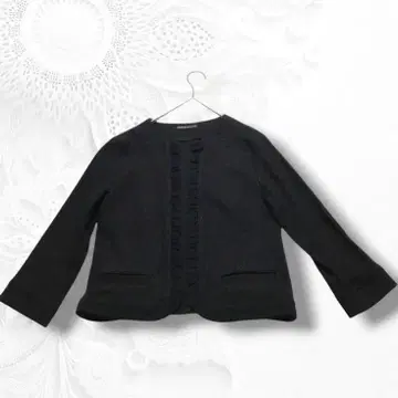 verseau par gramme's 노카라 프릴 자켓 블랙