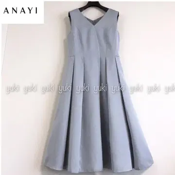 ANAYI 새틴 플레어 원피스 38