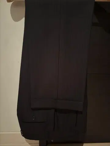 ARMANI 슬랙스 46R 다크 그레이 스트라이프