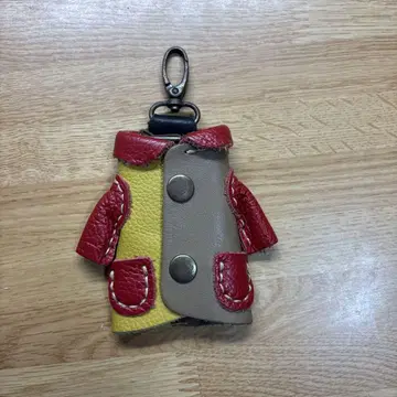 가죽 키케이스 코트형 빨간색 노랑 베이지