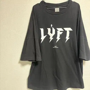 LYFT T셔츠 반팔 블랙 XL 빅 로고 코튼