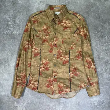 Paul Smith 꽃무늬 웨스턴 긴팔 셔츠 L 코튼 일본제