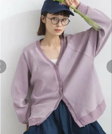 lupilien 루필리앙 와플 짜임 포코포코 무지 도킹 가디건
