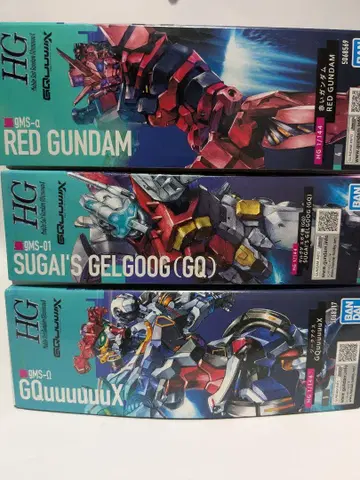 새상품 미조립 HG 1/144 빨간색 건담, 스가이기 겔구그, 지크 액스